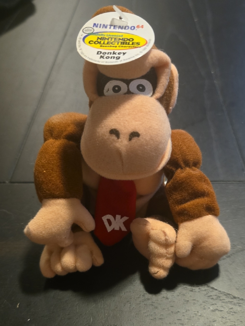 Nintendo64 Donkey Kong Plush - Brown with Red Tie  Collectible